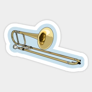 Trombone cartoon illustration Sticker